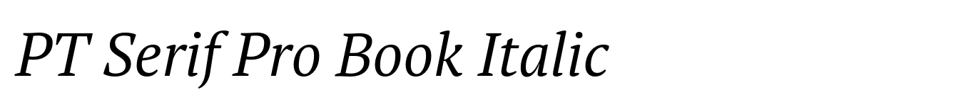 PT Serif Pro Book Italic